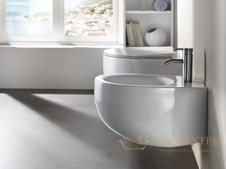 биде подвесное aet dot 2.0, с креплениями, с 1-м отверстием под смеситель, цвет белый s556t1r1v1100